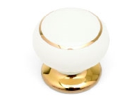White With Gold Ring